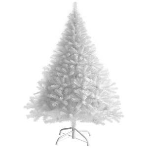 Kunstkerst 180 cm (diameter ca. 90 cm), 900 takken, vlamvertragend pvc-dennenboom, kerstboom met snel opbouwsysteem, inclusief kerstboomstandaard, eenvoudige montage, wit