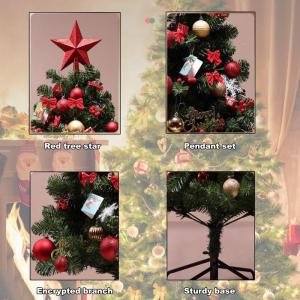 Weihnachtsbaum Grüner Tannenbaum Künstlich Weihnachtsbaum, Buschige Zweige, Geschmückter Weihnachtsbaum DIY Als Weihnachtsdekoration für Zuhause, Küche und Büro(180 x 110 cm/