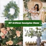 eucalyptus decoratie 2 combinaties simulatie groene eucalyptus laat takken zilveren dollars eucalyptus plant bulk voor bruiloft tuin huis kantoor decoratie (4 stuks)