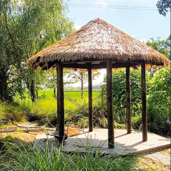 Künstliches Strohdach, Synthetisches Strohdach, Künstliche Mexikanische Strohrolle, Synthetisches Palmenstroh, Simulierte Strohmatte, Für Garten Ssonnenschirm Pergola Bar Terras