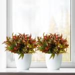 Artificieel Faux Hangende Morning Glory Bloemen (4 Pak) - Binnen/Buiten Nep Groene Planten voor Huis, Tuis, Hangplanten, Bosjes, Bruiloftguirlande en Kantoordecoratie
