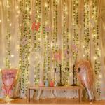 12 Stück künstliche Pflanzen,grün Blatt Efeu Rebe mit 80 LED-Licht, für Hochzeit Party Garten Festival Dekorationen Wanddekoration
