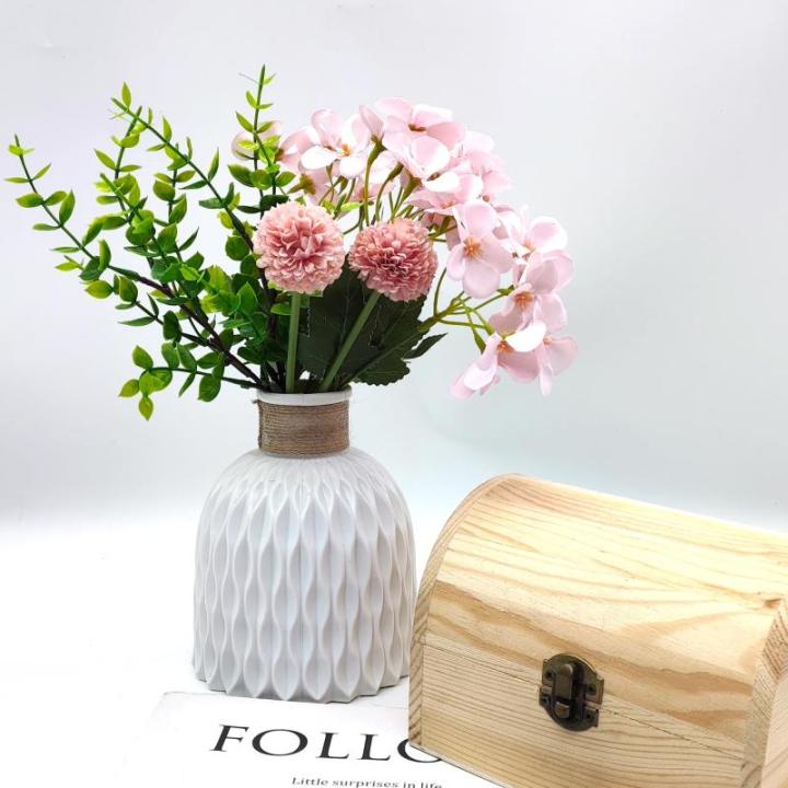 10 stuks kunsttakken, neptakken, groene takken, bladeren, nepplanten met bladeren, realistische planten, takken voor bruiloft, slaapkamer, boeketten, vazendecoratie, 28 cm (A)