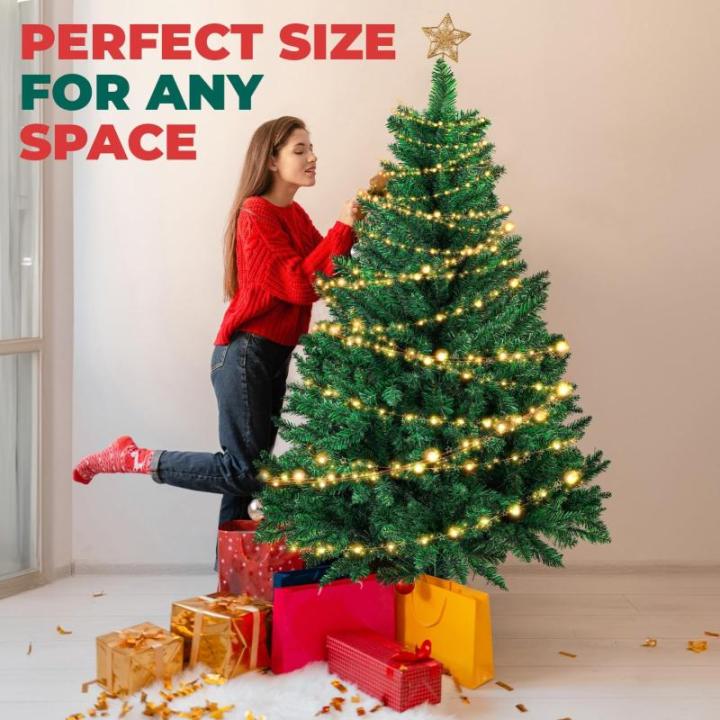 Künstlicher Weihnachtsbaum, Tanne, Bleistift, Tannenbaum, Tannenbaum, Scharnier, inklusive Ständer, Tannennadel, Weihnachtsbaum mit dicken Zweigspitzen, Weihnachtsdekoration, 180