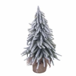 Xmas Weihnachtsbaum, Höhe 20 cm, Sockel aus Jute mit Schnee-Effekt