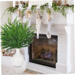 12 Stück Norfolk-Tanne-Stängel, realistische künstliche Tannenzweige, weicher Kleber, Norfolk-Tanne-Weihnachtszweige für Weihnachten (17,7 Zoll), künstliche Pflanzen