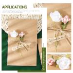 204 stuks kunstrozen, bloemen, kleine met valse rozenknop, melkwit, kunstrozen om te knutselen, met steel, , kleine stof, decoratieve bloemen, bruiloft, feest, bloemenboeket