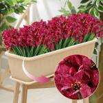 12Pcs Nep Planten Outdoor Bloemen UV Bestand Faux Bloem Planten Bulk Voor Indoor Outdoor Opknoping Planter Tuin Venster Doos Thuis Bruiloft Decor