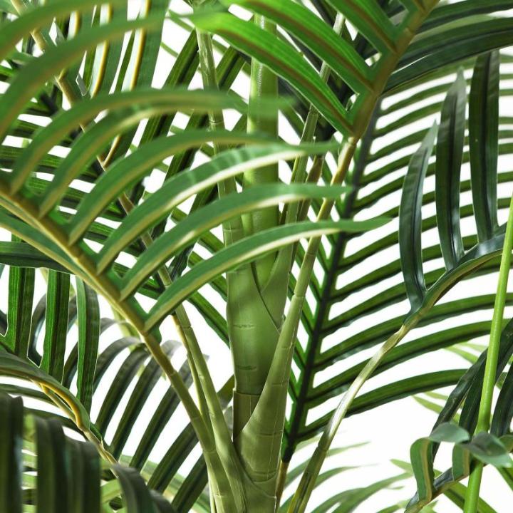 Kunstpalm, 210 cm, grote areca palm in witte pot, , kunstpalm voor huis, woonkamer, slaapkamer, kantoor, balkon, tuindecoratie