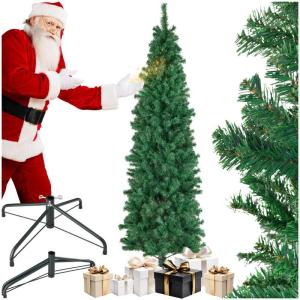 Künstlicher Weihnachtsbaum, naturgetreu, Weihnachtsbaum mit biegsamen Zweigen, voluminöses Nadelkleid, pflegeleicht, stabil, einfacher Aufbau, Tannenbaum künstlich als Weihnacht