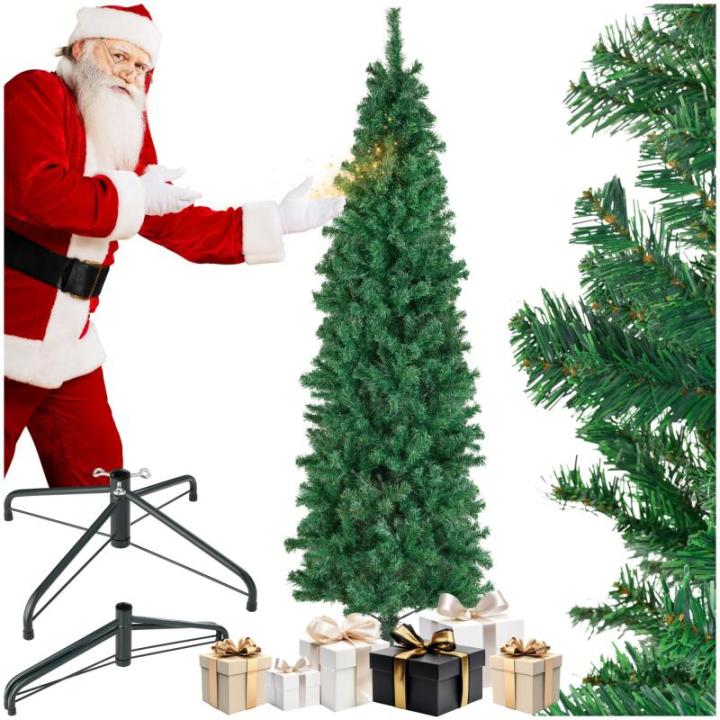 Künstlicher Weihnachtsbaum, naturgetreu, Weihnachtsbaum mit biegsamen Zweigen, voluminöses Nadelkleid, pflegeleicht, stabil, einfacher Aufbau, Tannenbaum künstlich als Weihnacht