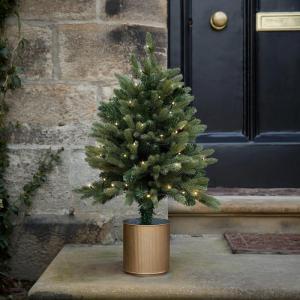75 cm outdoor dennenboom LED mini kerstboom verlicht kunstmatige dennenboom buiten decoratie Kerstmis kerstboom outdoor