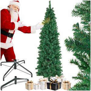 Künstlicher Weihnachtsbaum, naturgetreu, Weihnachtsbaum mit biegsamen Zweigen, voluminöses Nadelkleid, pflegeleicht, stabil, einfacher Aufbau, Tannenbaum künstlich als Weihnacht