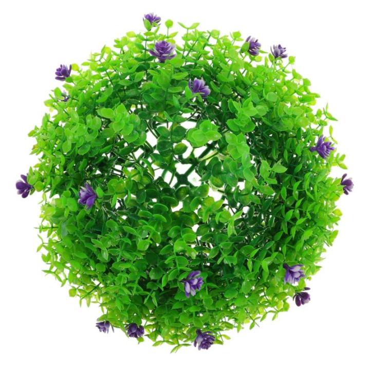 3St Dekorative Grasbälle für den Garten Eucalyptus Decoration Künstliche Pflanzenkugel Topiary-Kugeln hängen Simulation von Pflanzenkugeln Hausversorgung Partygeschenk Plastik
