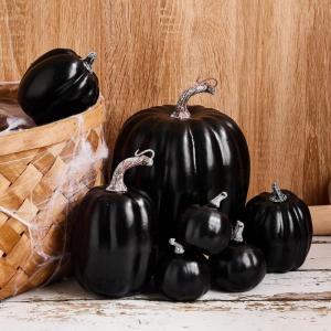 Herbstkürbisse, 7 Stück Künstliche Kürbisse, Schaumstoff, Herbstkürbis für Ernte, Herbs_t, Tisch, Zuhause, Garten, Erntedankfest, Halloween, Party-Dekoration