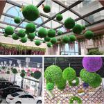 De bruiloftstafel bladeffect hangend bruiloft 55 cm, de veranda en de bruiloft vormgesneden bal, gesimuleerde decoratieve grasbal buxusbal kunstmatig