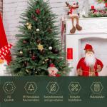 Kunstkerstboom, 120 cm met houten standaard, PE natuurgetrouwe spuitgietelementen en pvc, Nordmann-spar, kunstkerstboom van 1,2 m (Ø 86 cm)