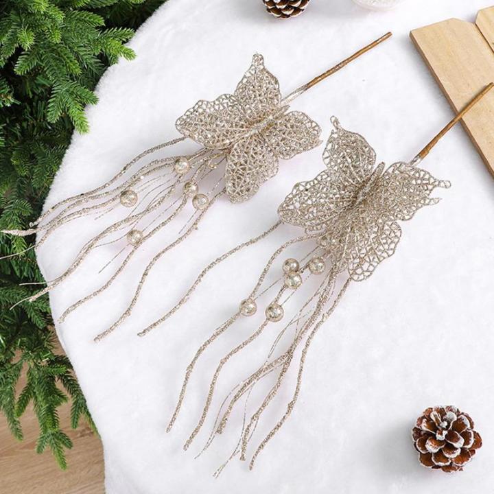 6 Stück Weihnachtspflanzenarrangement für Weihnachtskränze Thanksgiving Hochzeit Dekorationen