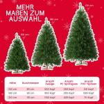 Abin Kunstkerstboom, met 950 takken en houten standaard, buigbaar 355 PE spuitgegoten en 595 pvc-naalden, moeilijk ontvlambaar, opvouwbare dennenboom voor eenvoudige montage, hoogt