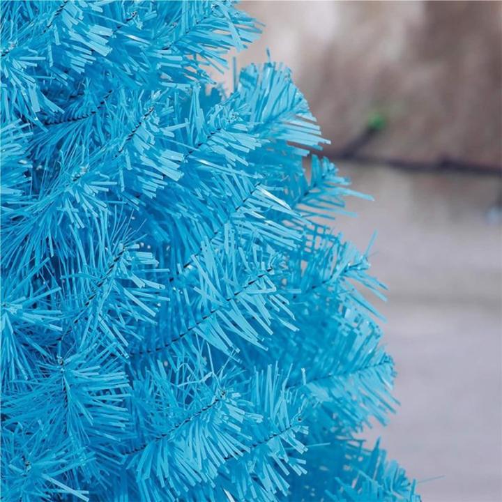 Leichter Tisch-Weihnachtsbaum mit Ständer for kleine Weihnachtsdekoration, PVC-Tannenbaum, Kleiner Weihnachtsbaum, mehrfarbiger künstlicher Weihnachtsbaum(Blue,60cm/2ft)