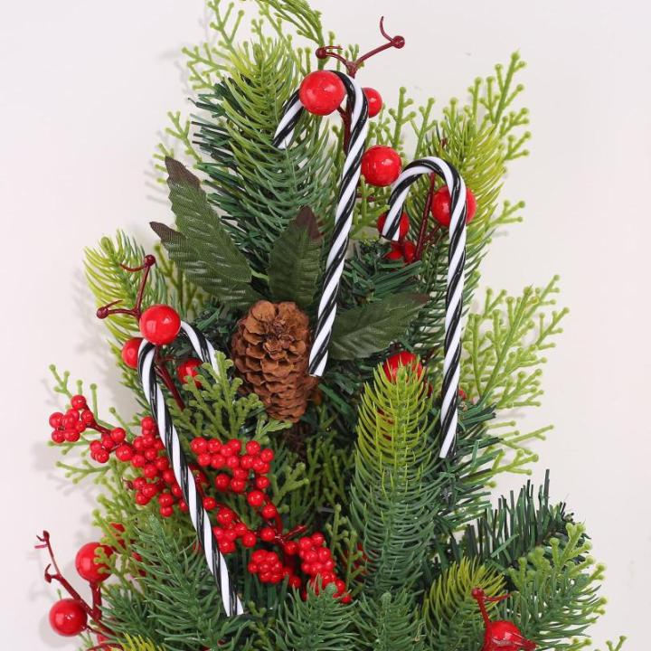 32 stuks kerstsnoepstok hangende ornamenten plastic gedraaide kruk ornamenten kerstboomdecoratie voor kerstfeestbenodigdheden kerstambachten binnen buiten decor (12 geen gaten zwar