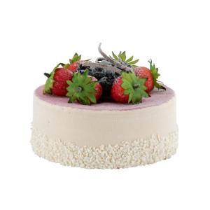 Levensechte levensmiddelen dummy, kunstgebak, food dummy/plastic eten, decoratie (taart aardbei - 14 cm)
