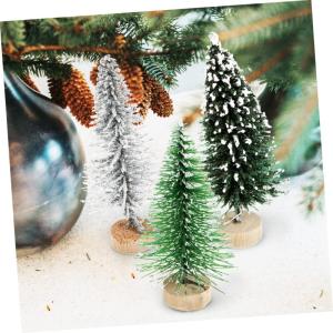 24St Weihnachtsbaum grünes Dekor Weihnachtsfeier Bäume Kiefer Miniatur Mini-Dekor weihnachtsdeko künstliche weihnachtsbäume Weihnachtsschmuck weihnachtsbäume selber Machen Pla