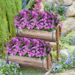 3 bundels kunstbloemen voor buiten, balkon, kunstbloemen, weerbestendig, , uv-bestendig, balkonplanten, kunststruiken voor buiten, binnen, balkonbak, tuin, paars