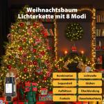 Lichtsnoer van 60 m, 1000 leds, 31 V, kerstverlichting voor buiten, met afstandsbediening, waterdicht, lichtketting met 8 modi en geheugen voor binnen, tuin, balkon, dennenboom, wa