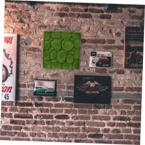 4 stuks gesimuleerd mosschuim, wandachtergrond, mostetische kamerdecoratie, wanddecoratie voor woonkamer, kunstmosrotsen, groen, kersenscherm