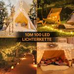 Batterij lichtketting 10 m warm wit