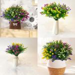 12 bundels voor buiten, uv-bestendige voor buiten, , balkonplanten, weerbestendig, duurzame plastic bloemen, net echt voor buiten, balkon, tuin