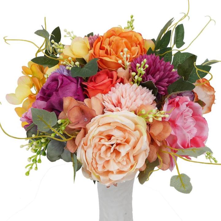 4 stuks pioenrozen, hortensia, boeket
