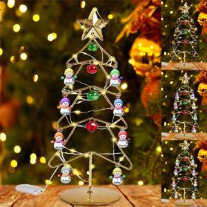 Gepersonaliseerde familienaam, kerstboom, kristal, boom met naam, metaal, Kerstmis, sneeuwpop, boom, familieboom, kerstdecoratie, cadeau voor familie, stijl 9-1