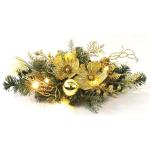 Arrangement Magnolia met ballen, dennen, bessen, LED-slinger, kerstdecoratie, kerstbloemen, kerstbloemen, lichtketting, kunstboeket, kunstbloemen, boeket, slinger, containers
