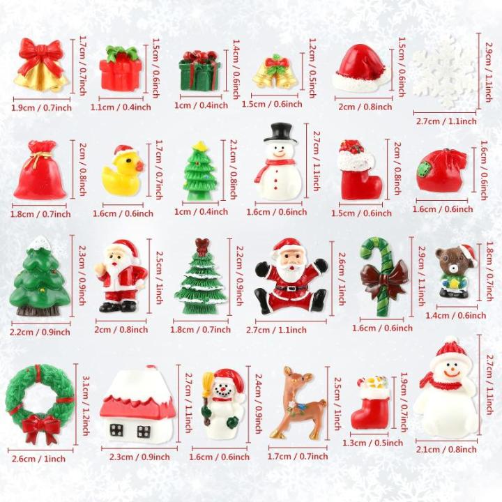 24 x kerstfiguren, kerstversiering, kleine figuren, kerstboomversiering, kerstdecoratie voor adventskalender