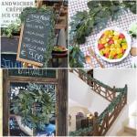 2 Pcs Eukalyptus Girlande Künstlich Pflanz Greenery Künstliche Eukalyptus und Weidenranken Girlande für Hochzeit Party Home Dekoration Zubehör Wand Dekoration