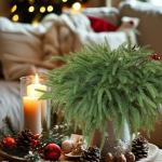 Kerstdennentakken, 12 stuks, kunstkersttakken, doe-het-zelf knutselen, Kerstmis, , 45 cm, takken voor Kerstmis, binnen, buiten, wooncultuur (12)