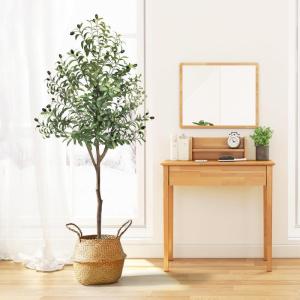 Kunstmatige olijfboom, , 180 cm, kunstboom, grote kunstbomen, , grote kunstboom, olijfboom, voor woonkamer, slaapkamer, kantoor, decoratie