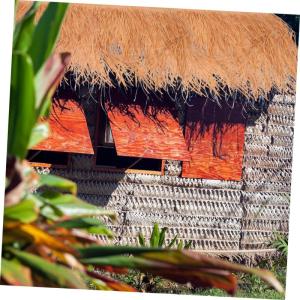 5 Stück Strohdekoration Rasendekoration Strohdach Für Den Garten DIY Dach Künstliches Strohdach Künstliches Strohdach Künstliches Strohdach Gartenhütte Grasdach