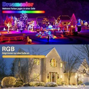 Smart Lichtsnoer, 80 m, 800 leds, kerstboom, app-gestuurde verlichting voor Kerstmis met 16 miljoen RGB-kleuren led-lampjes