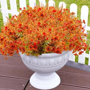 10 bundels kunstherfstbloemen, kunstherfstboeket, weerbestendig, herfst, balkonplanten, herfst, kunstbloemen als echte herfstdecoratie voor tuin, tafeldecoratie, woondecoratie