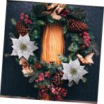 7st Künstliche Blumen Weihnachtskranz Dekoration Künstlicher Glitzer-weihnachtsstern Glitzernde Weihnachtssterne Künstliche Weihnachtssternblume Urlaub Weihnachtsstern Kranz Spo