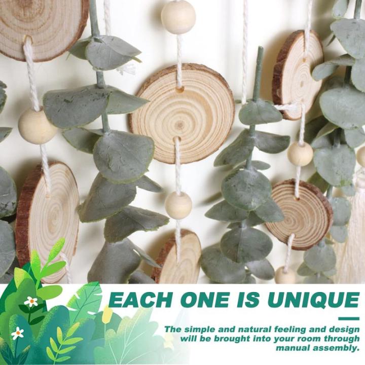 Badkamer Decor Kunstmatige Eucalyptus Groen Opknoping Muur Decor Faux Eucalyptus Bladeren Opknoping Plant Met Houten Stok Met Rustieke Boerderij Voor Slaapkamer Kwekerij Boho Woond