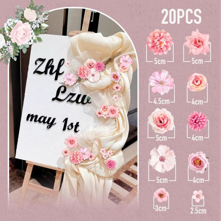 20 stuks bloemkoppen mini bloemkoppen voor bruiloft thuis knutselen scrapbooking decoratie