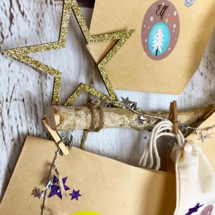 Houten boom, kerstboom, dennenboom, wanddecoratie, hangdecoratie om te versieren, knutselen, voor doe-het-zelf adventskalender, Kerstmis, advent (natuur - 60 cm)