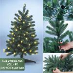 Premium kerstboom van 85 cm, helder licht, kunstkerstboom, met 70 leds, nepboom, PE-kerstboom