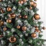 champagne kerstbalornamenten voor kerstversiering - 36 stuks kerstboom onbreekbare ornamenten met ophanglus voor vakantie- en feestdecoratie (combo van 6 stijlen in 3 maten)