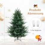 Kunstkerstboom met verlichting, 180 cm, dennenboom met 240 warmwitte ledlampen en 8 lichtmodi, kerstboom met scharnierstructuur, kunstboom voor thuis, groen