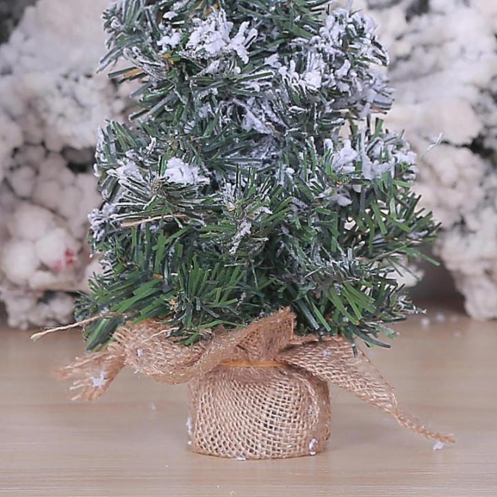 Weihnachtsbaum klein, Weihnachtsdorfbäume, Gefälschter Weihnachtsbaumschmuck, Niedliche Miniatur-Schneebaum-Weihnachtsdekoration, Heimdekoration, Tischdekoration für Wohnzimmer,